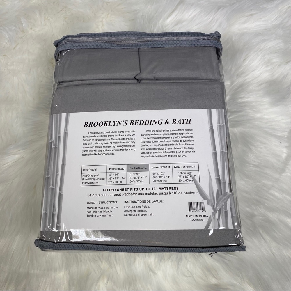 ✨SALE✨Full 6pc Light Grey Bedsheets - Picture 5 of 6
